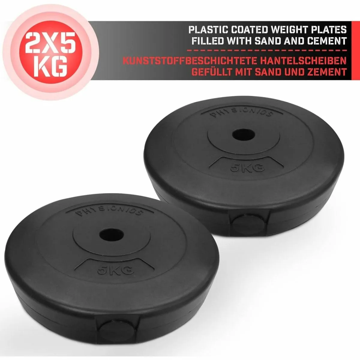 2 X 5KG WEIGHT PLATES - FREE DELIVERY