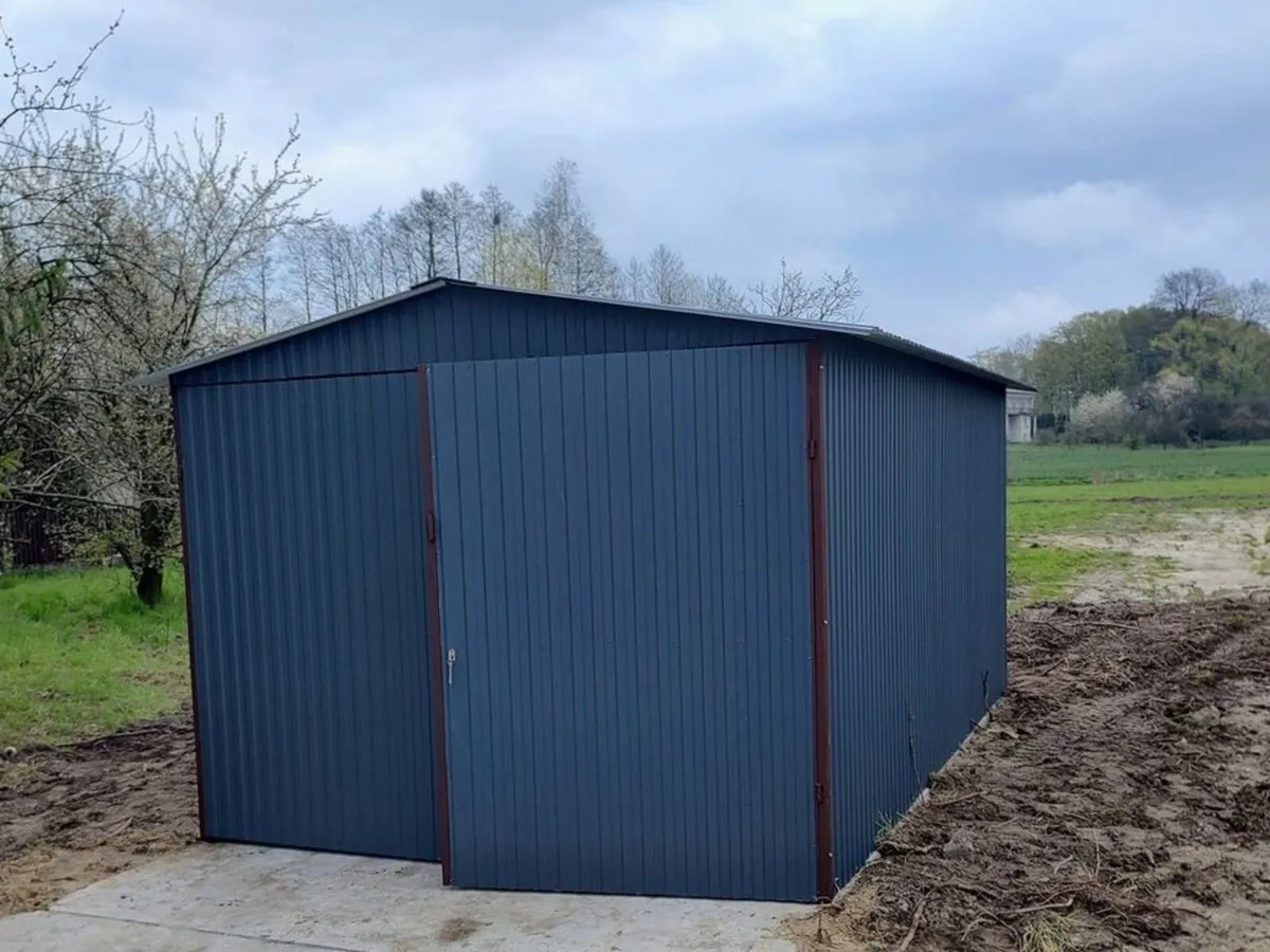 Steel garage 16x10 ft - Image 1