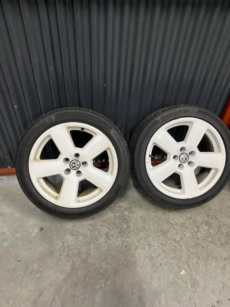 5 x 100 white rs6 alloys - Image 2