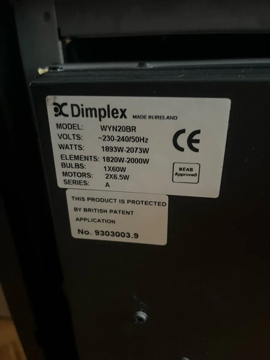 LIKE NEW DIMPLEX Electric Fire - Image 4