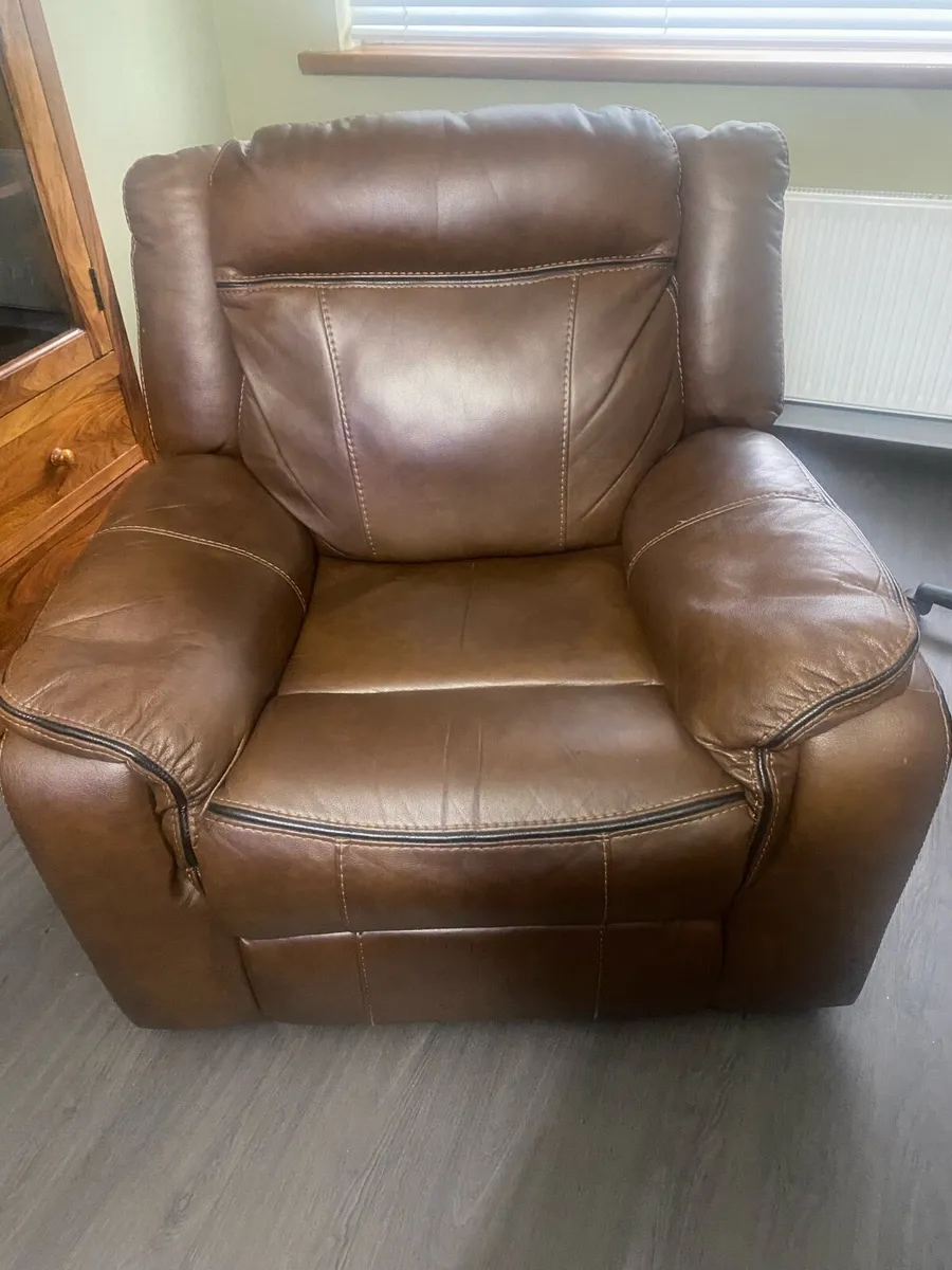 Leather Recliner Armchair - Image 1