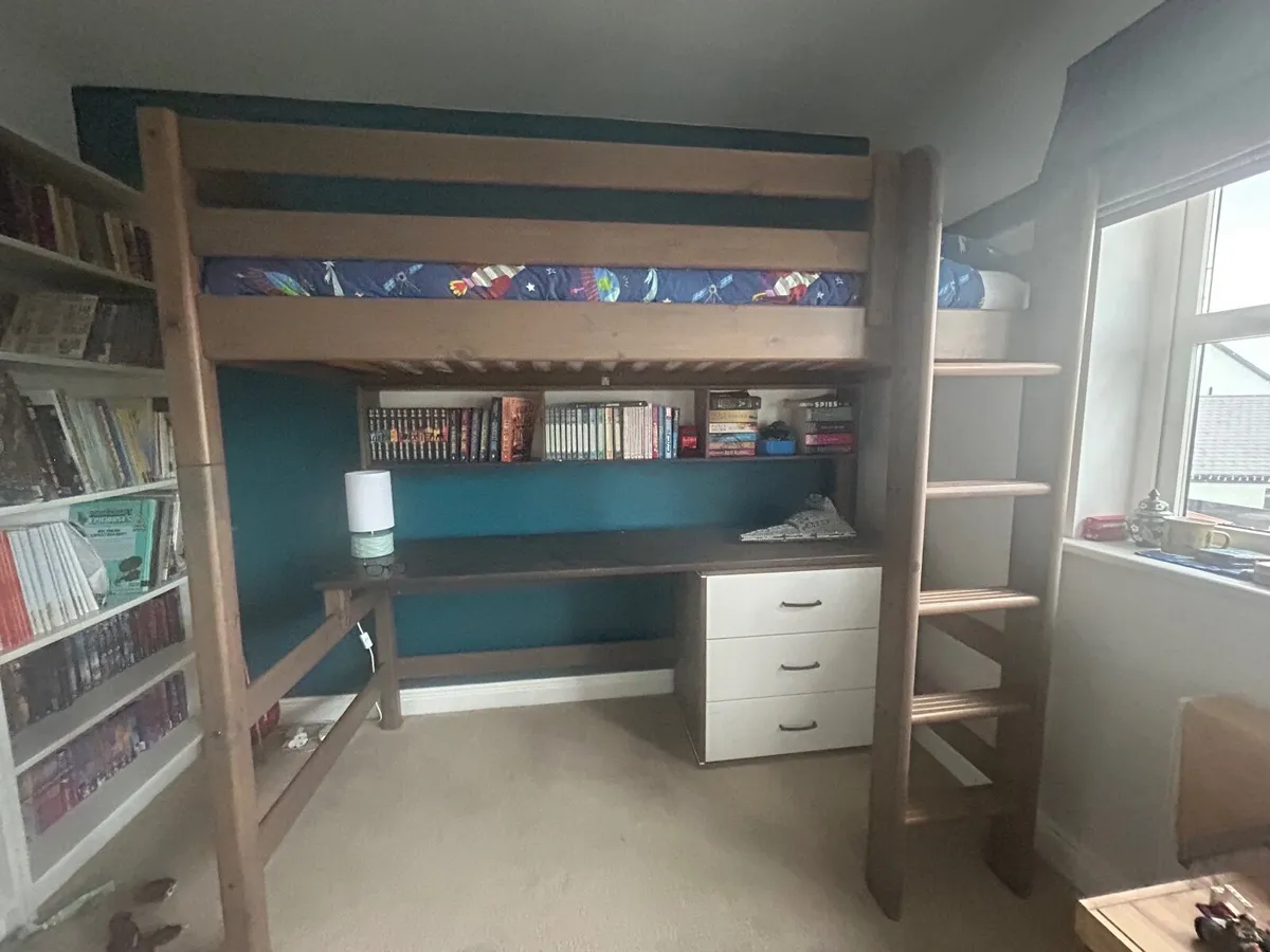 Flexa Bed - Loft Bed, Desk, Shelves and Cupboard - Image 1