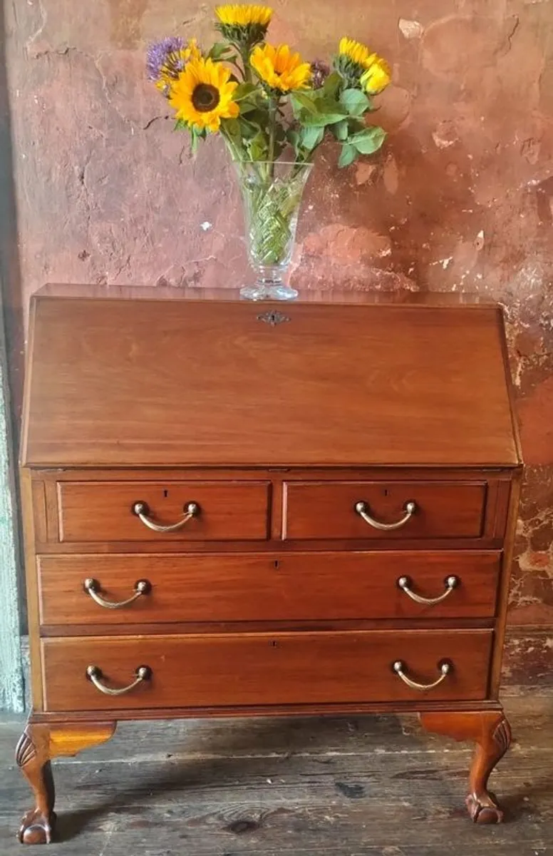 Georgian style mahogany Writing Bureau - Image 1