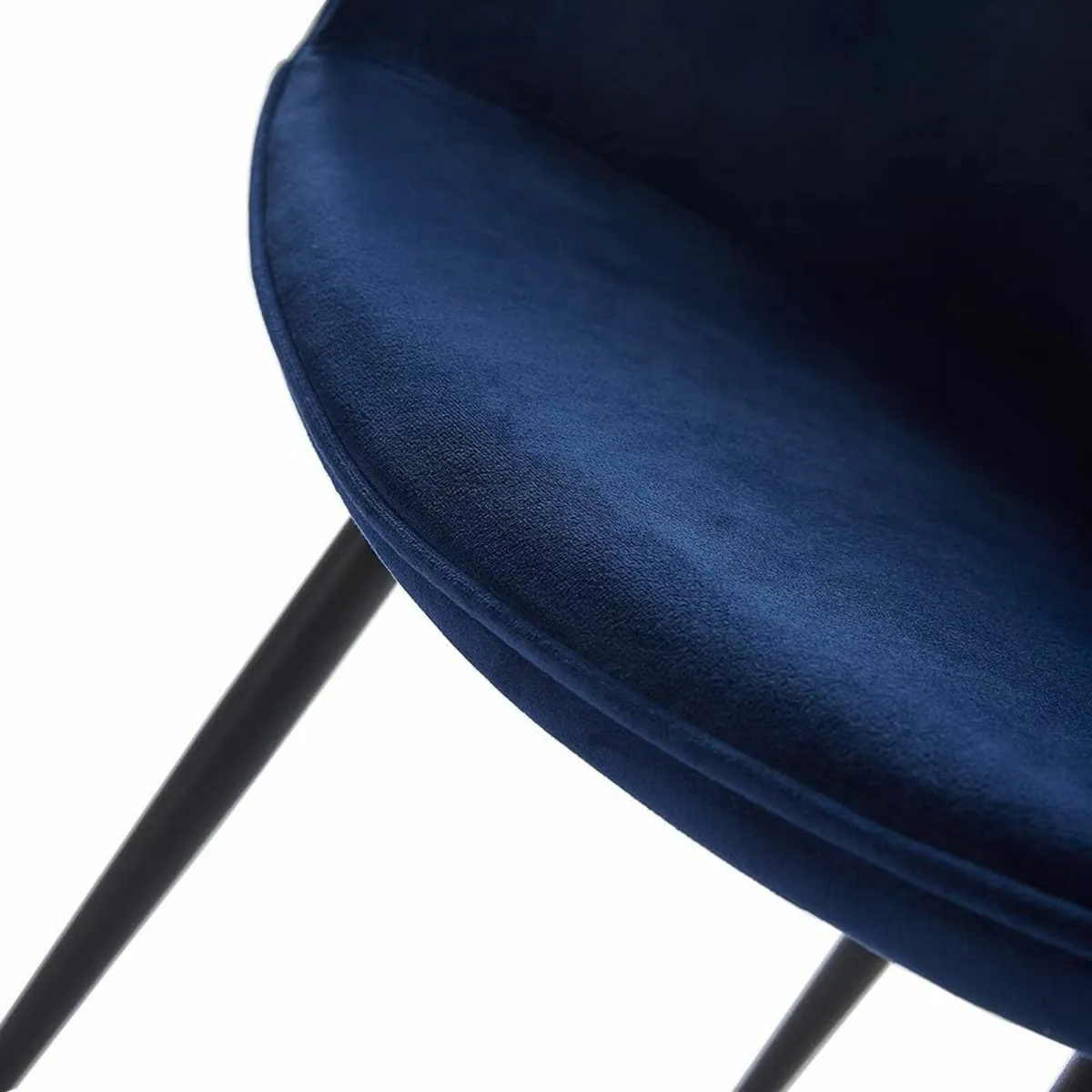 Dining Chair Upholstered Velvet Set of 2, Blue - Image 2