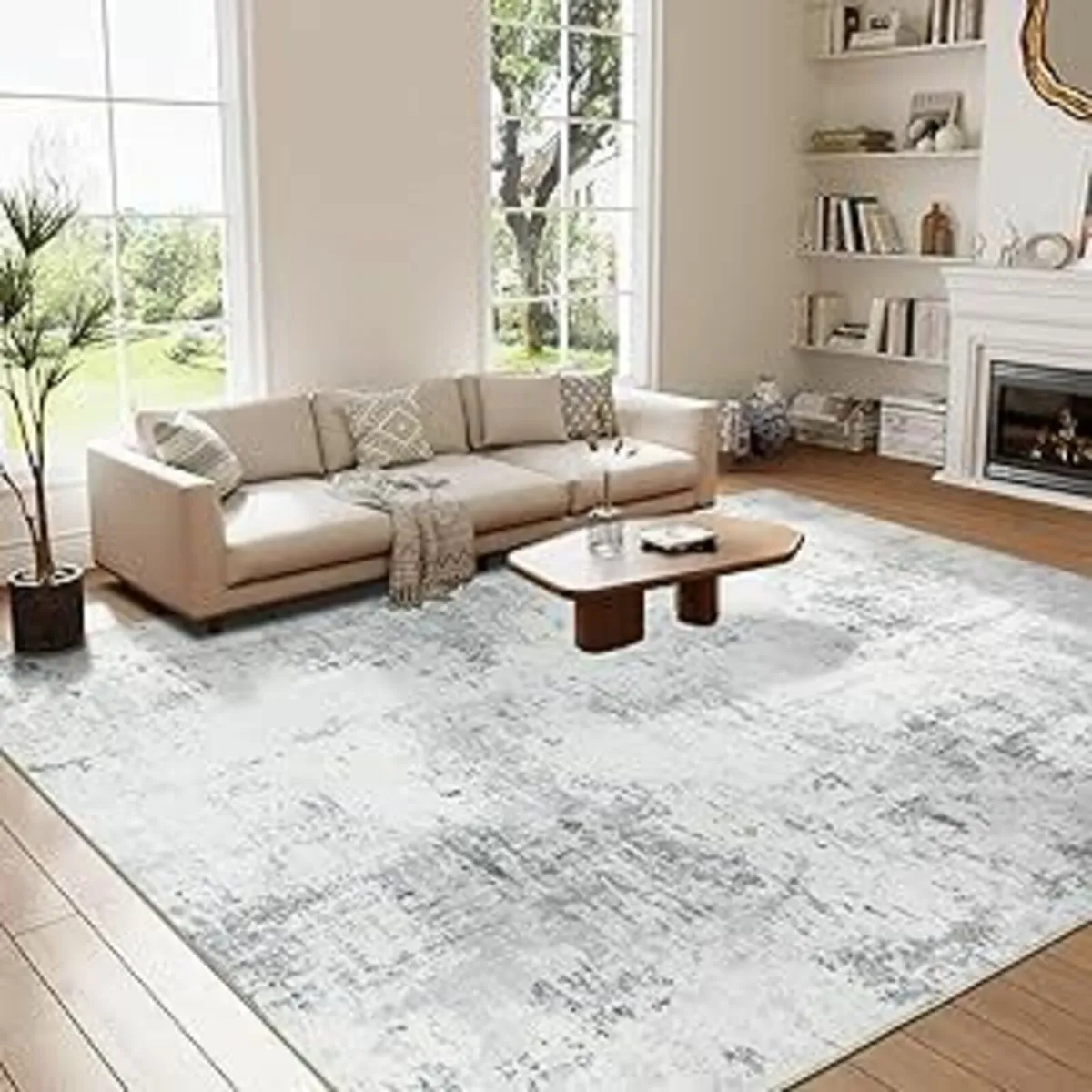 Living Room Rugs Large Grey Bedroom 122x170cm - Image 2