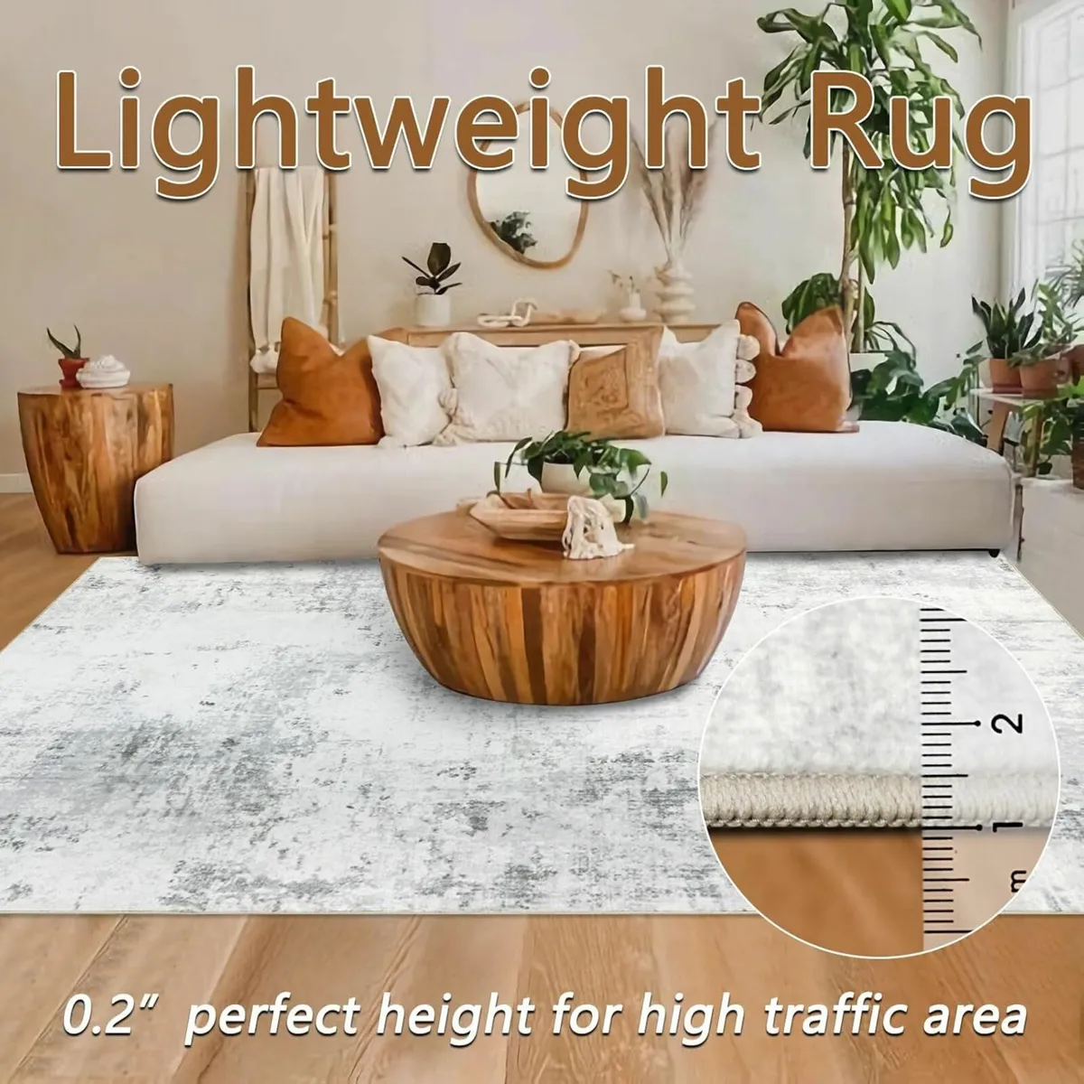 Living Room Rugs Large Grey Bedroom 122x170cm - Image 3