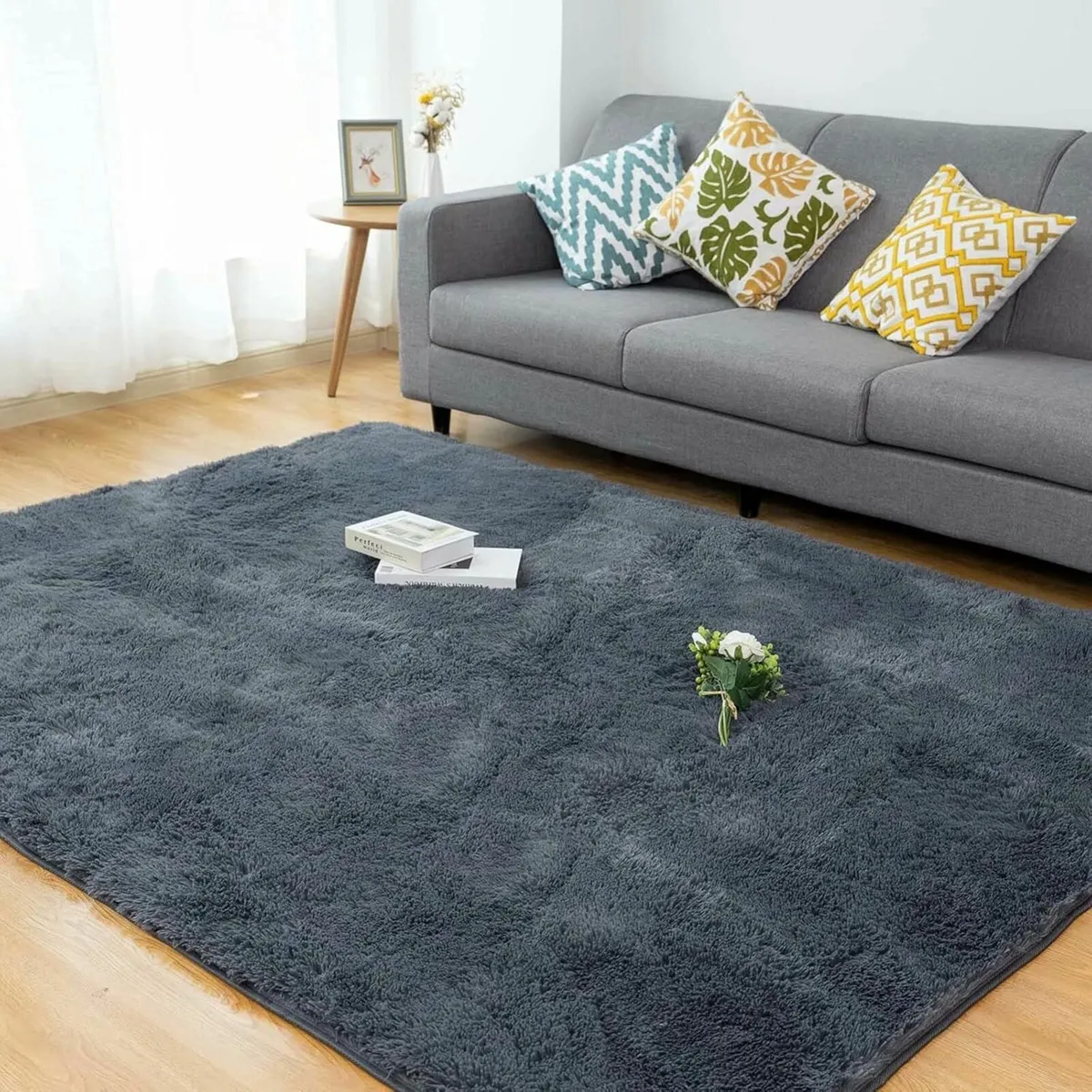 Living Room Bedroom Long Pile Grey 150x240cm - Image 2