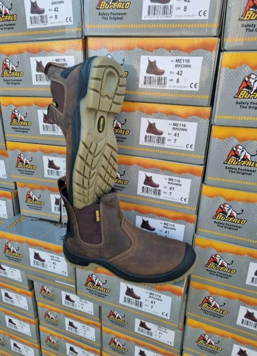 Buffalo safety S3 slip-on boots all sizes