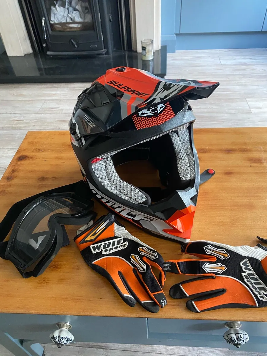 Wulf Sport Motorcross Helmet/ Boots - Image 1