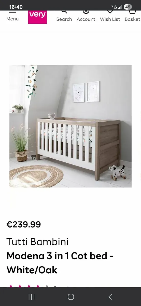 Cot bed - Image 3