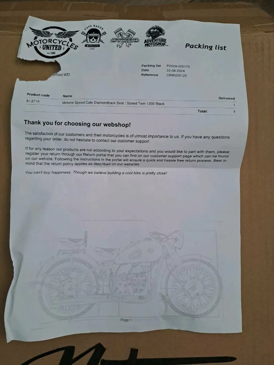 Triumph Speed Twin 1200 Motone saddle - Image 3