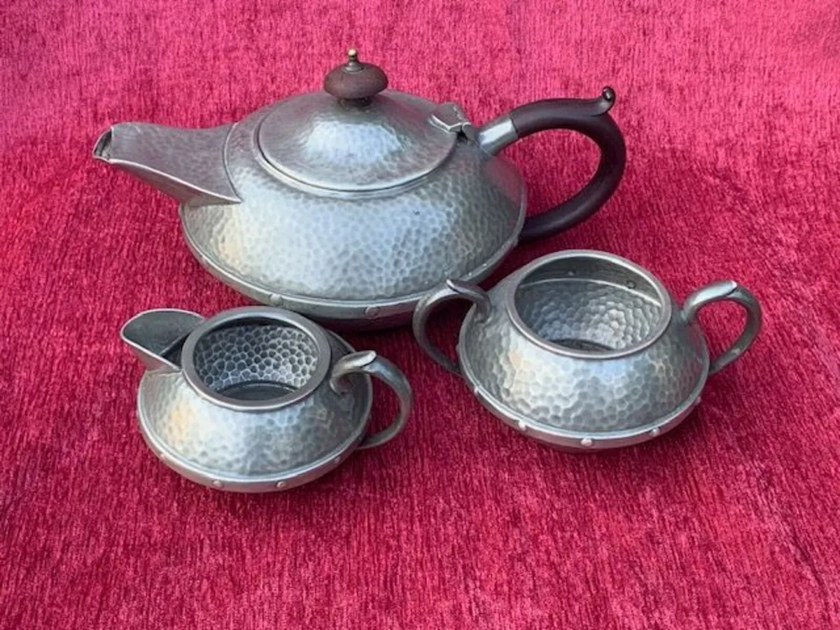 Pewter tea set - Image 1