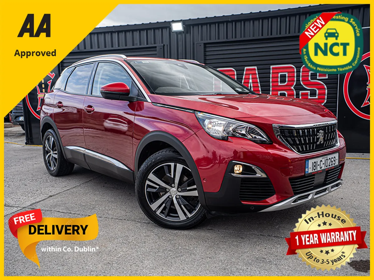 2018 Peugeot 3008 1.2 Allure/High spec/1yr warrant - Image 1