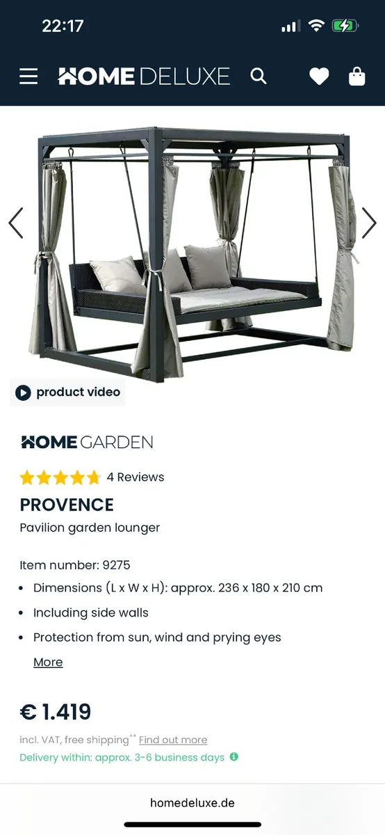 Garden furniture swing - Image 3