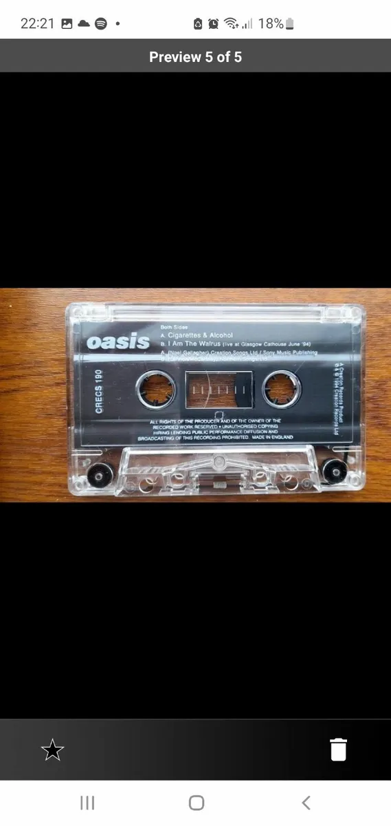 OASIS  RARE C&A 1994 - Image 3