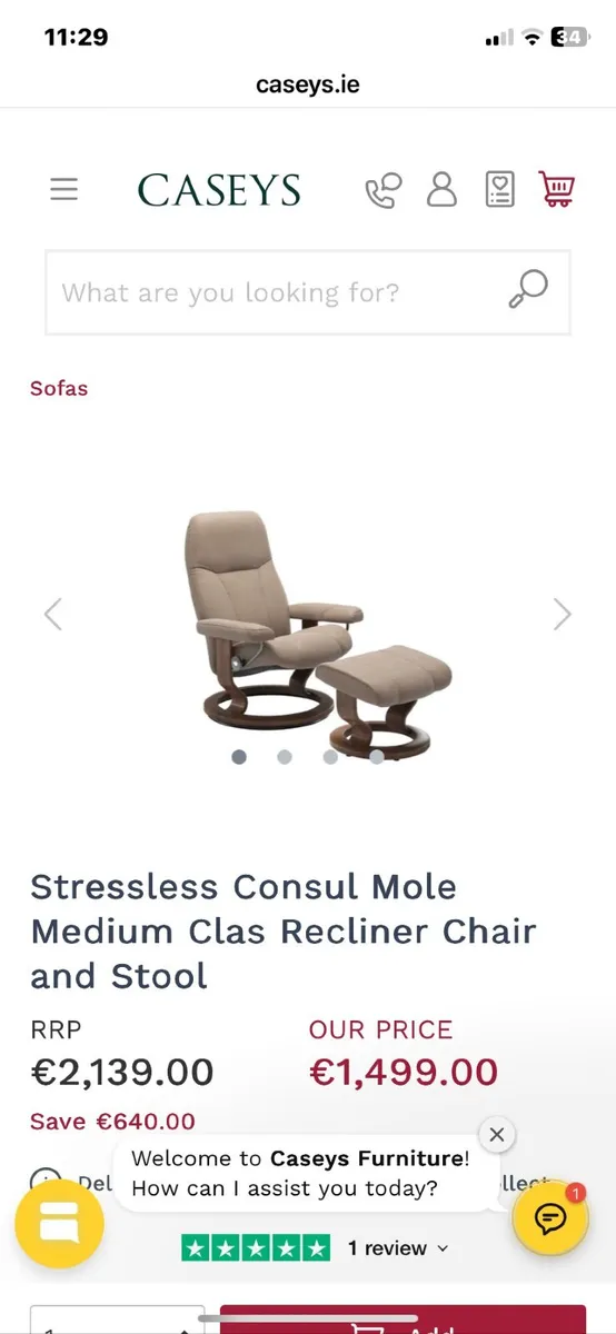 Furniture  leather recliner chair ( unused) - Image 1