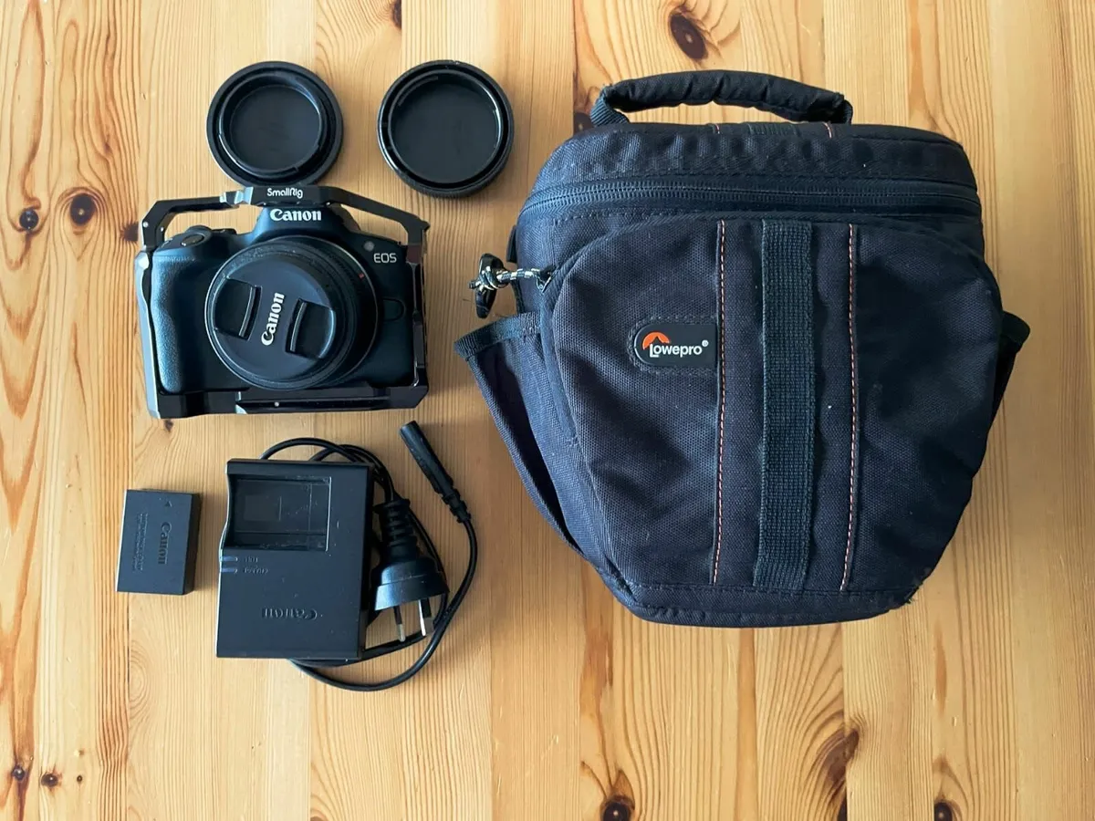 Canon EOS R50 with lens and bag - Image 1