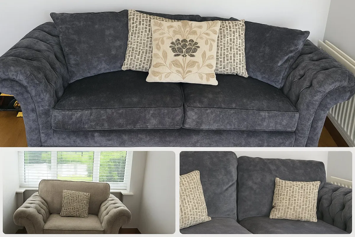 Stunning 3, 2 & 1.5 Sofa Set - Image 1