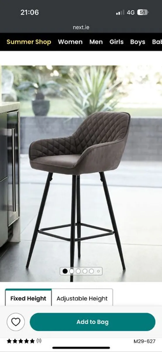 Barstools x 2 - Image 4