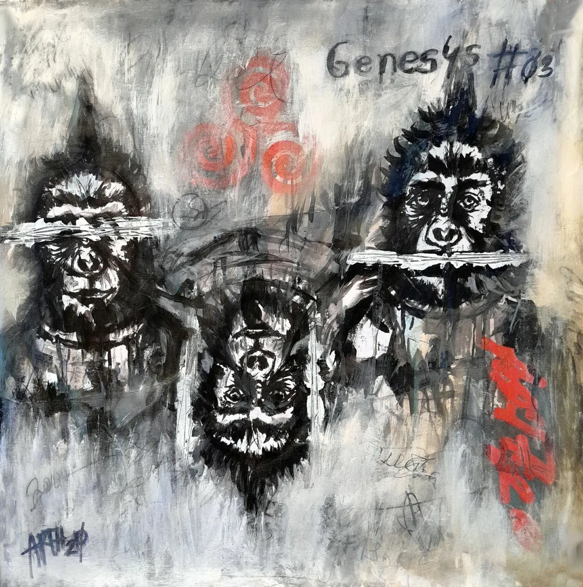 Genesys Abstract 4 pieces art 60x60cm each item - Image 2