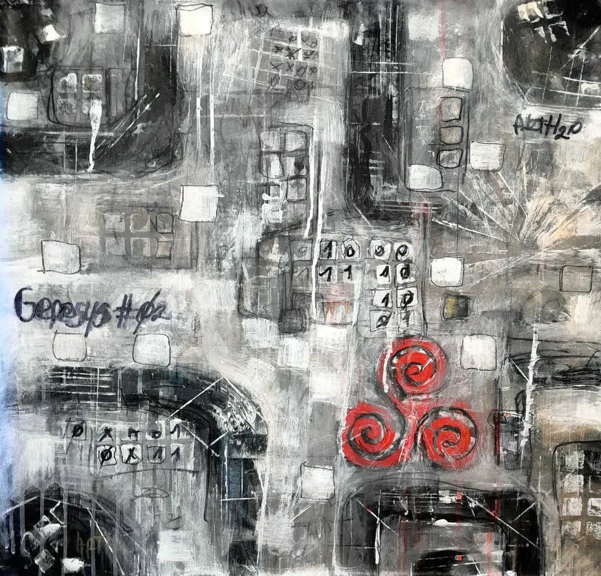 Genesys Abstract 4 pieces art 60x60cm each item - Image 3