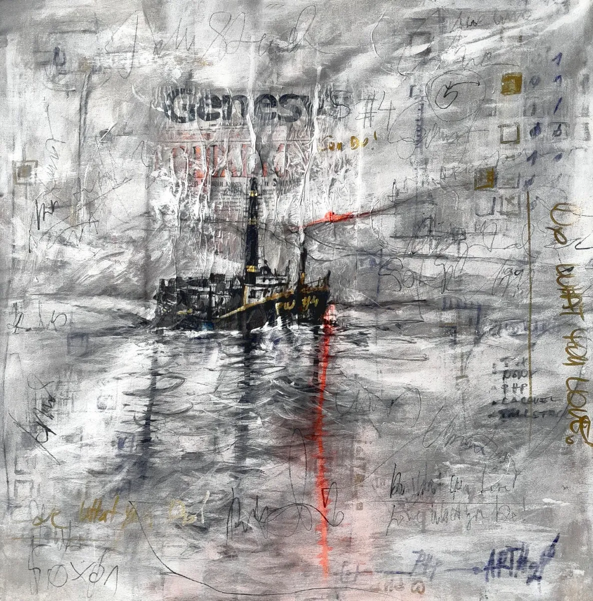 Genesys Abstract 4 pieces art 60x60cm each item - Image 4