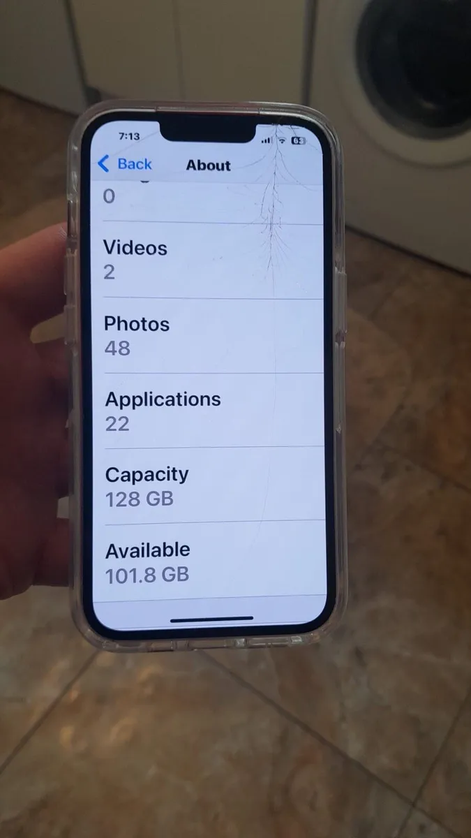 iPhone 13 Red sim free 128GB with clear otter case - Image 3