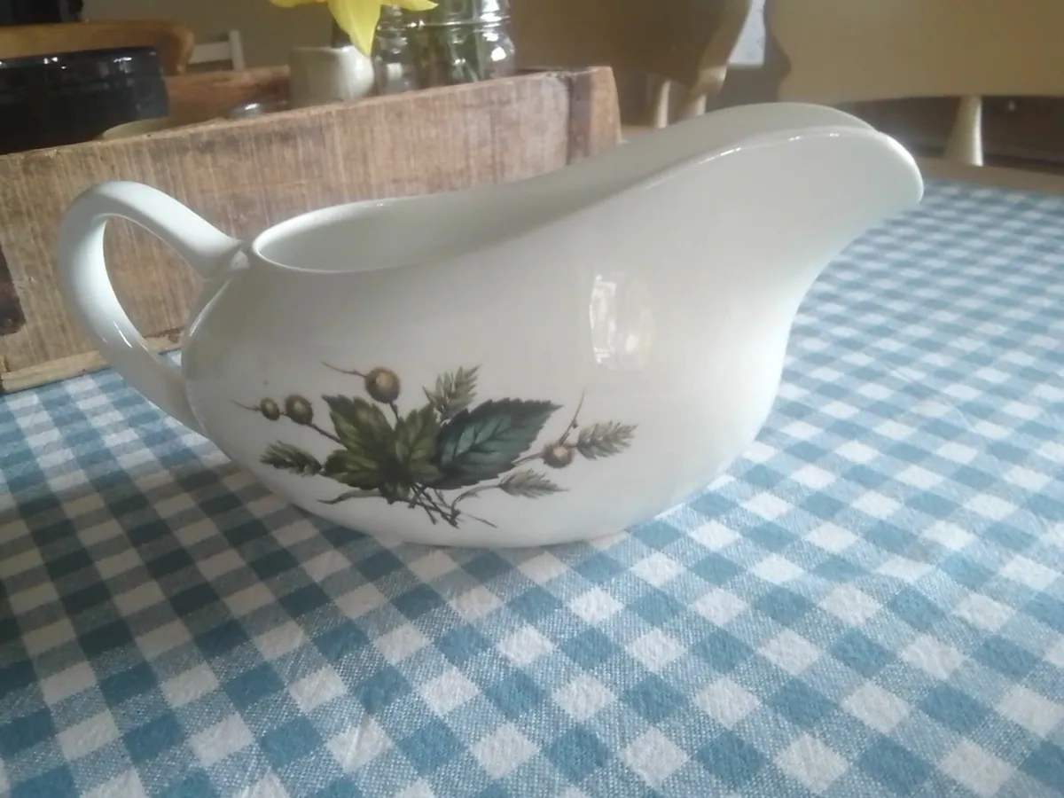 ANTIQUE WOODS & SON AUTUMN DESIGN GRAVY BOAT - Image 3