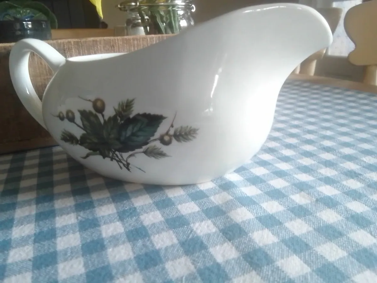 ANTIQUE WOODS & SON AUTUMN DESIGN GRAVY BOAT - Image 4