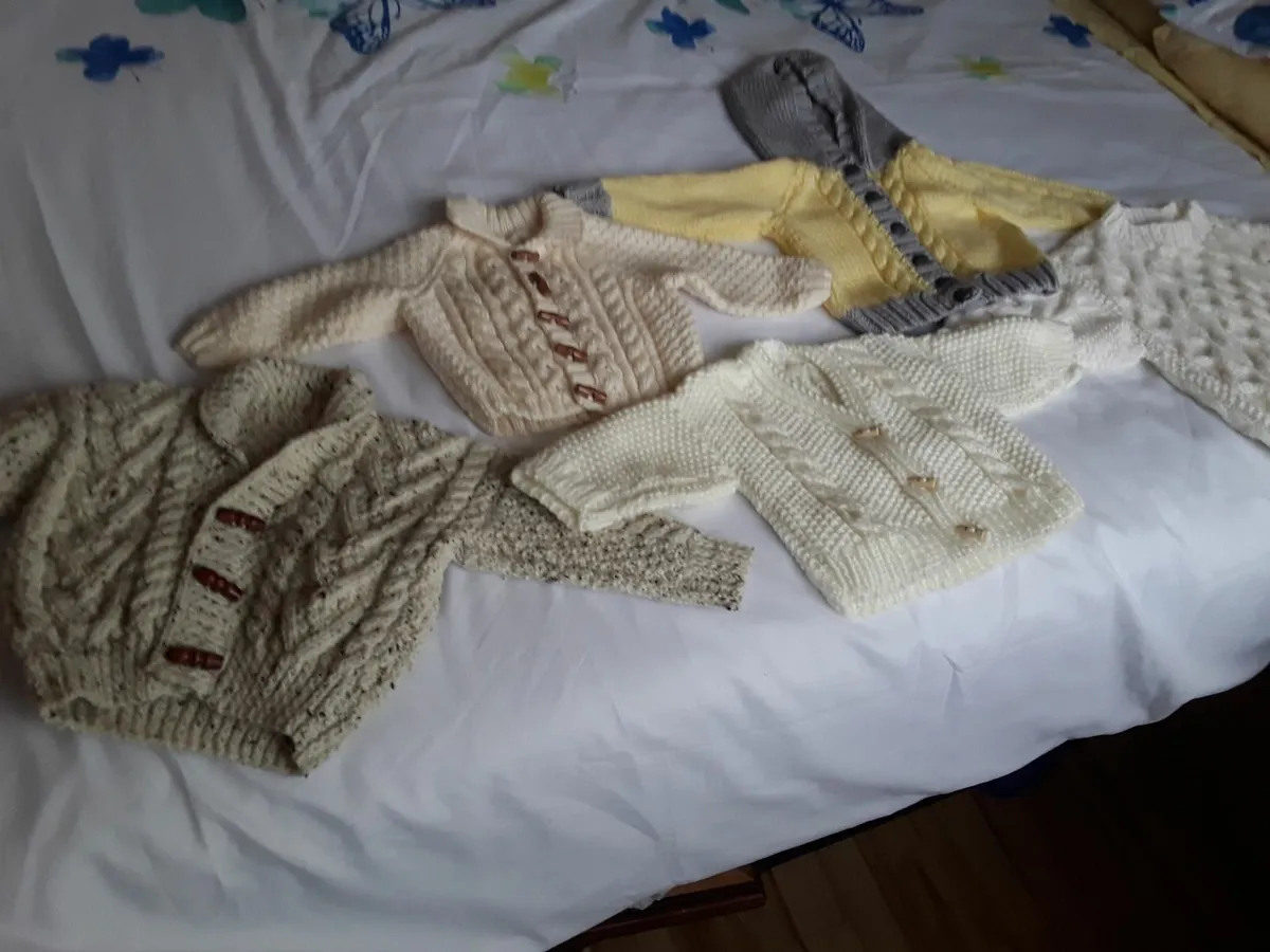 Brand new hand knitted Baby Aaron cardigans - Image 1
