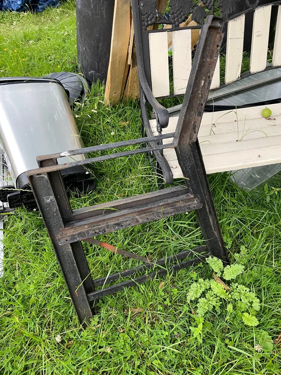 Heavy cast iron bench ends