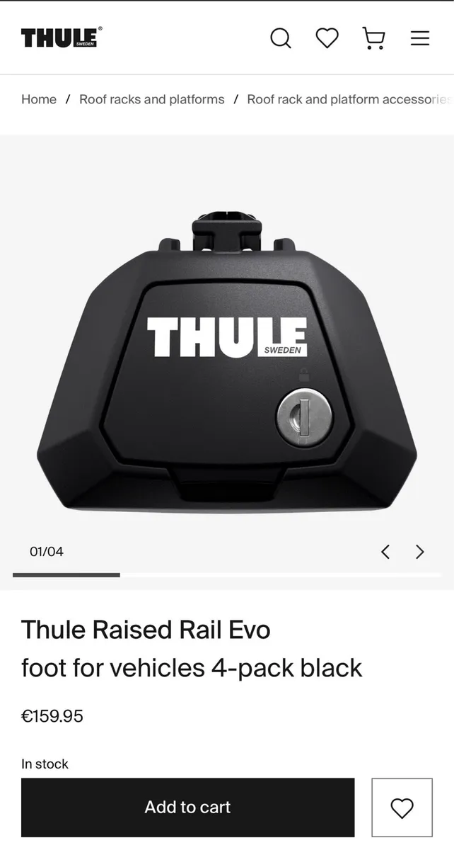 Thule 7104 Foot Pack for cars with roof rails - Image 2