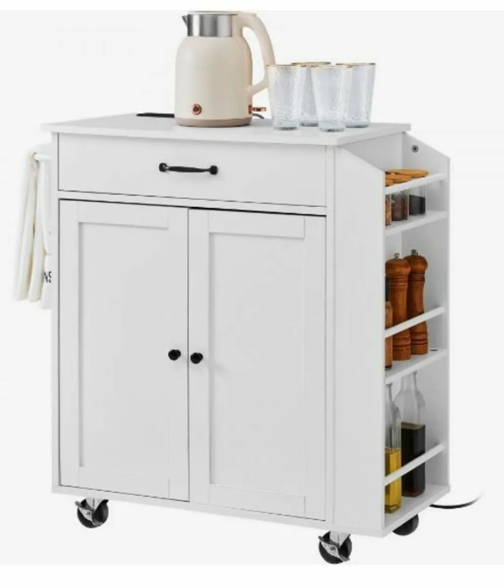 Kitchen Island Cart Rolling Storage Cabinet - Image 1