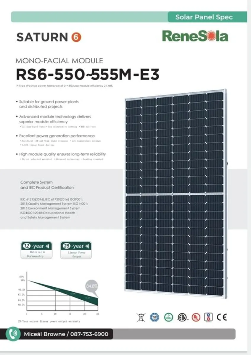 48 volt 550 watt solar panels - Image 3