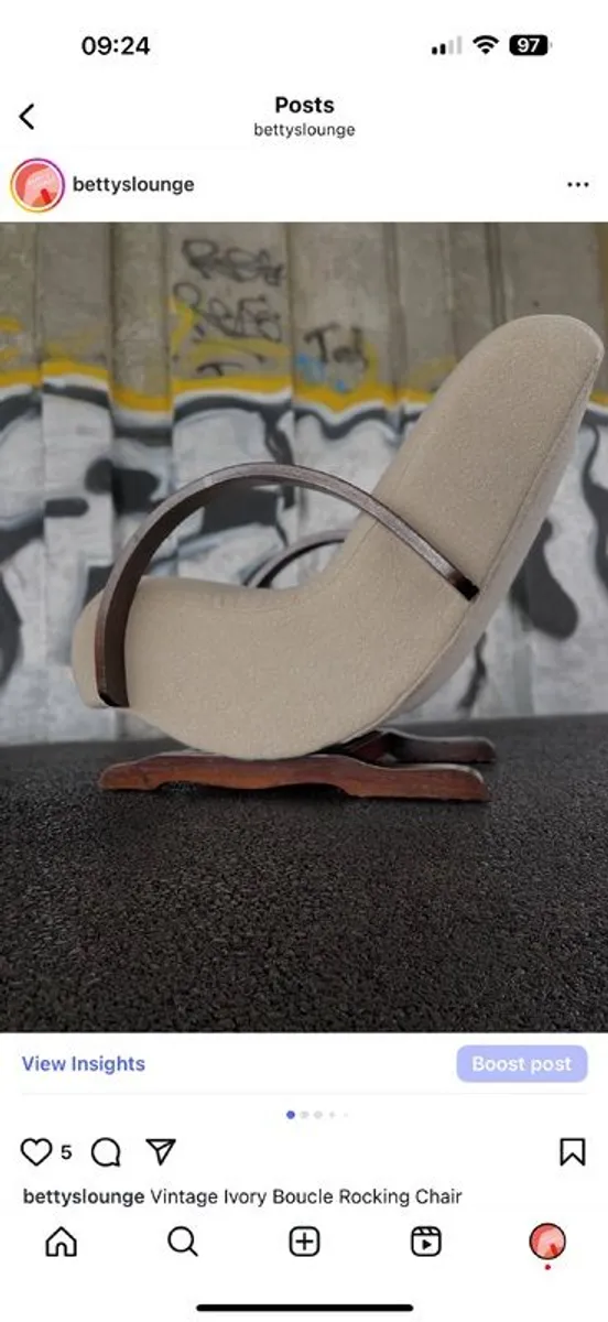 mid century rocking chair vintage retro - Image 1