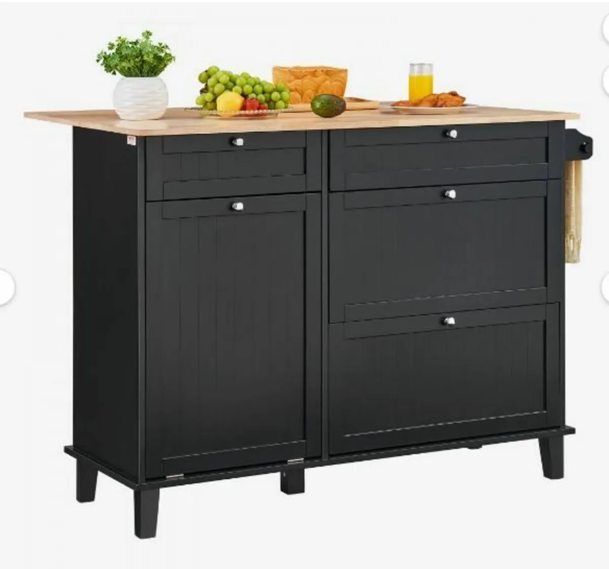 Kitchen Island Cart Storage Cabinet - Image 1