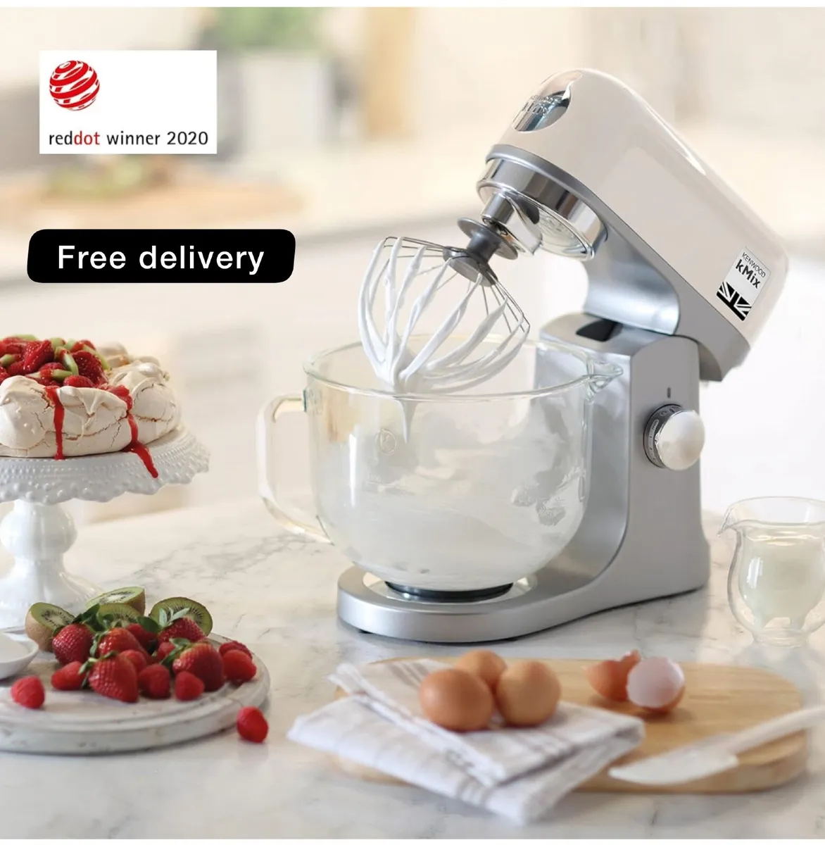 Kenwood  KMIX 1000Watts Stand Mixer 6-Speeds Cream - Image 1