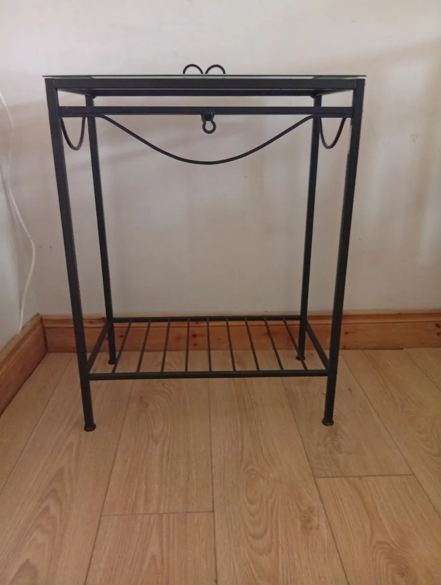 Hall Quality Modern Table with glass top - Image 1