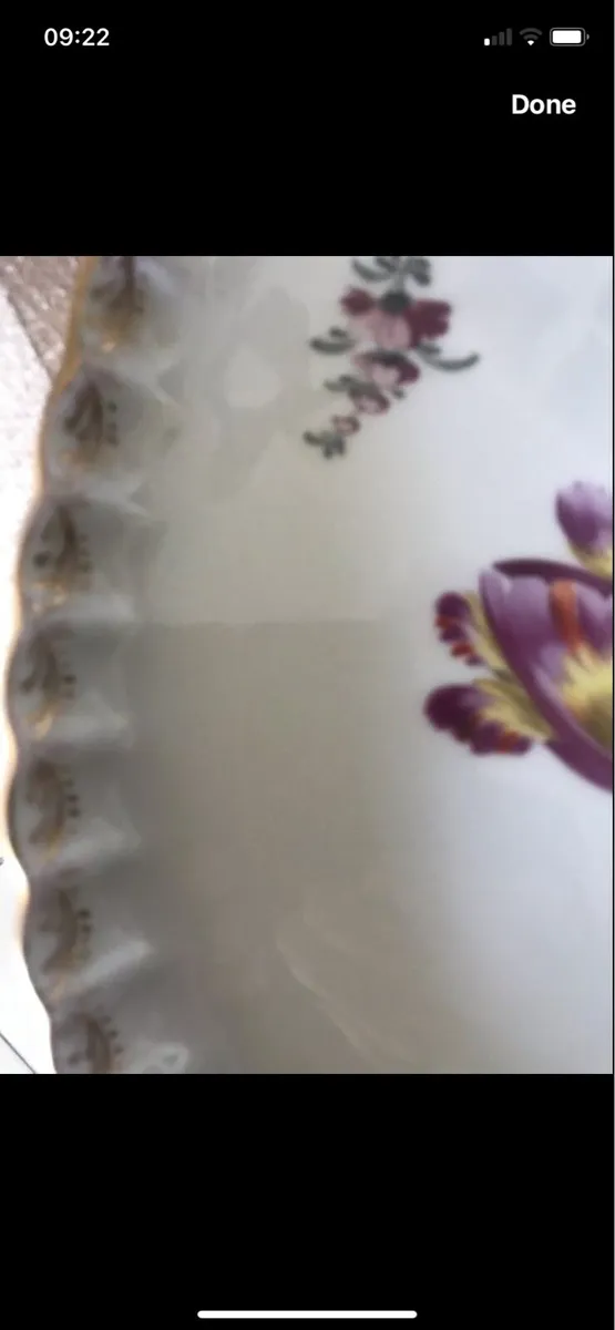 Antique Hand Painted Meissen Dish - Image 3