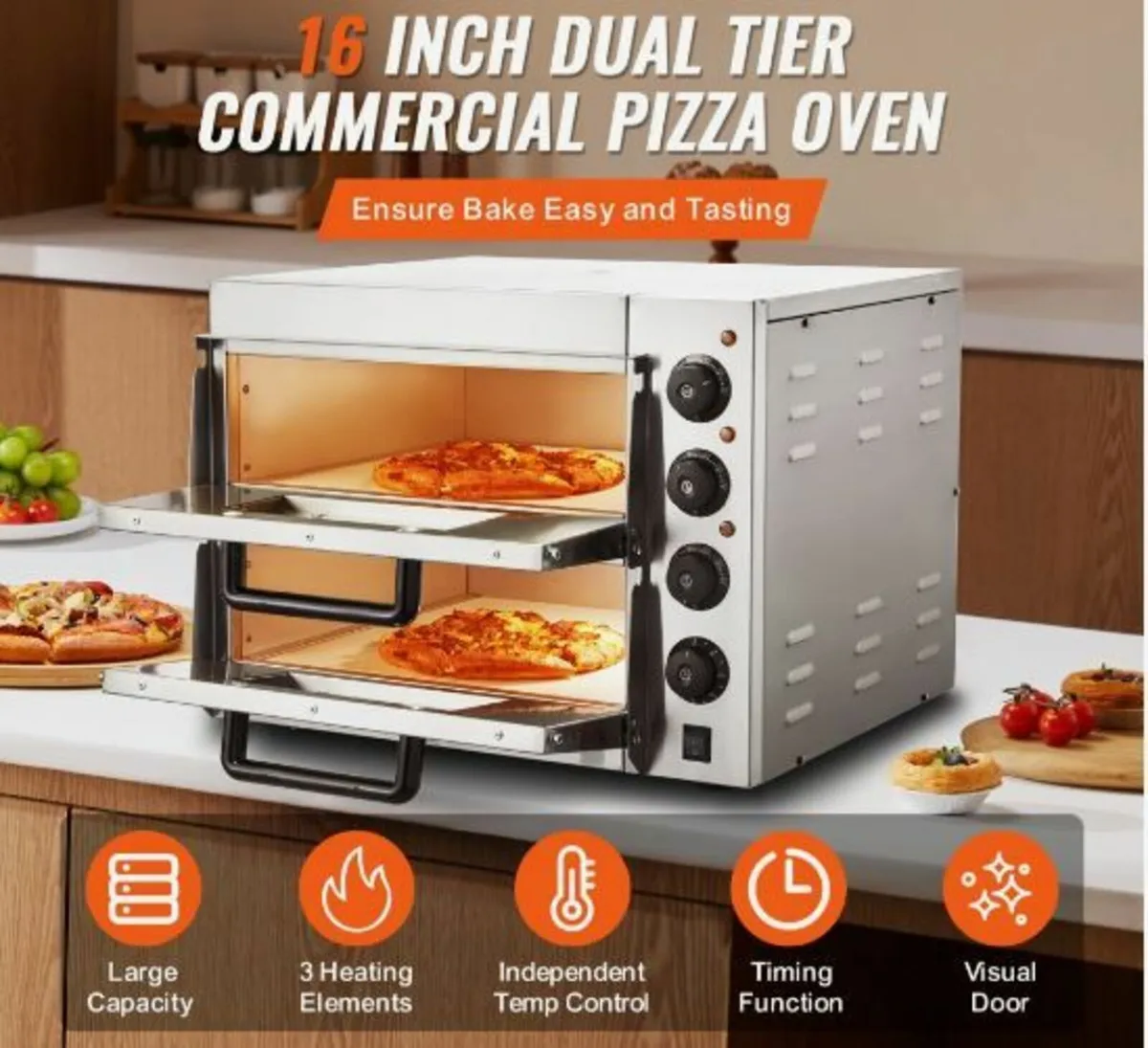 Commercial Countertop Pizza Oven Electric Pizza - Image 2
