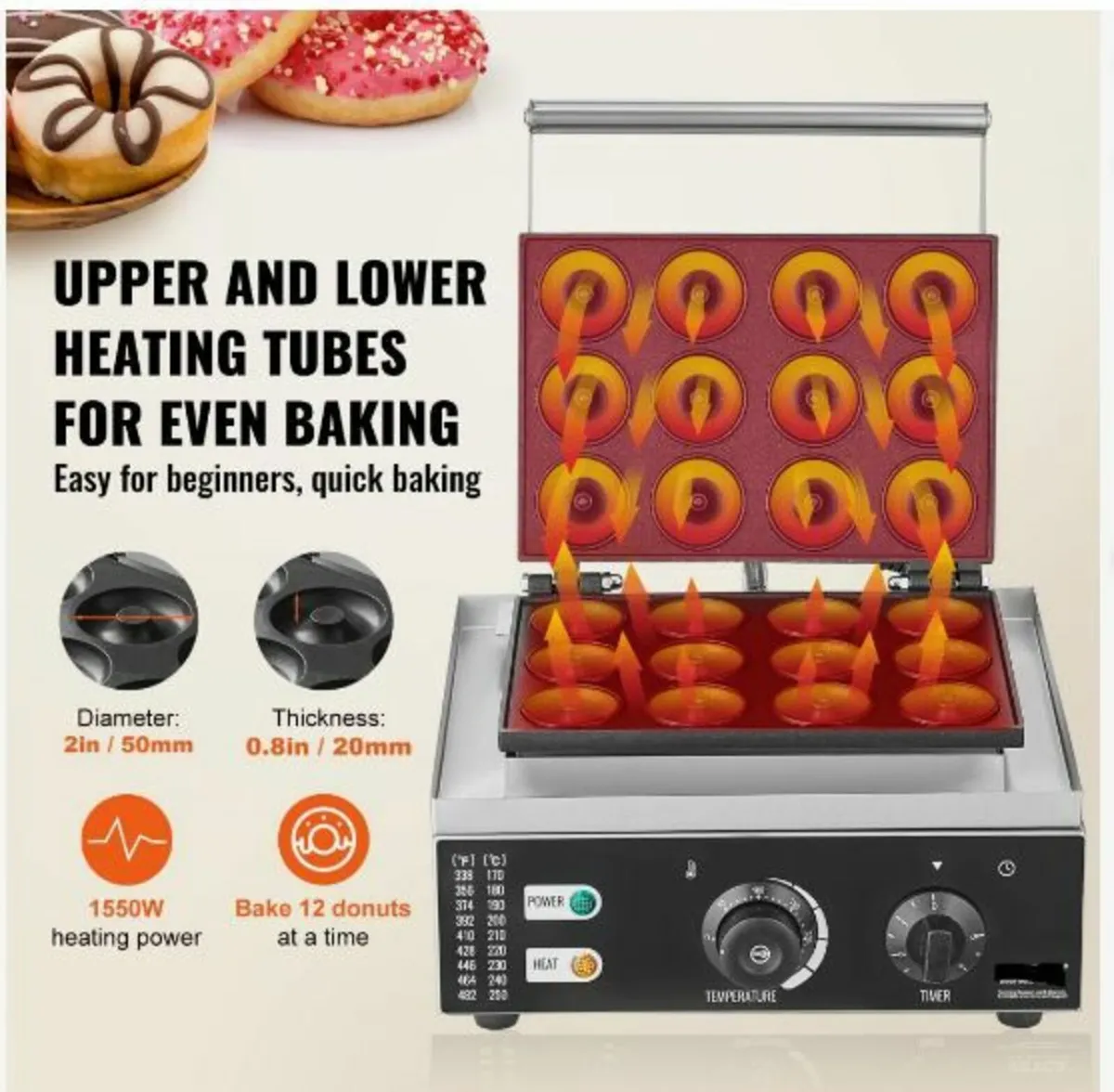 Electric Donut Maker, 1550W - Image 3