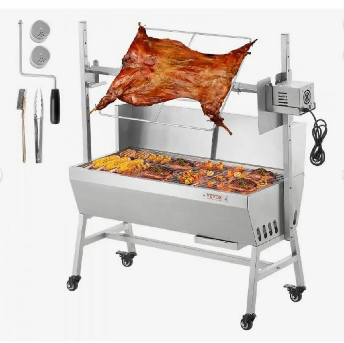 Roaster Spit Rotisserie BBQ Grill Pig - Image 1