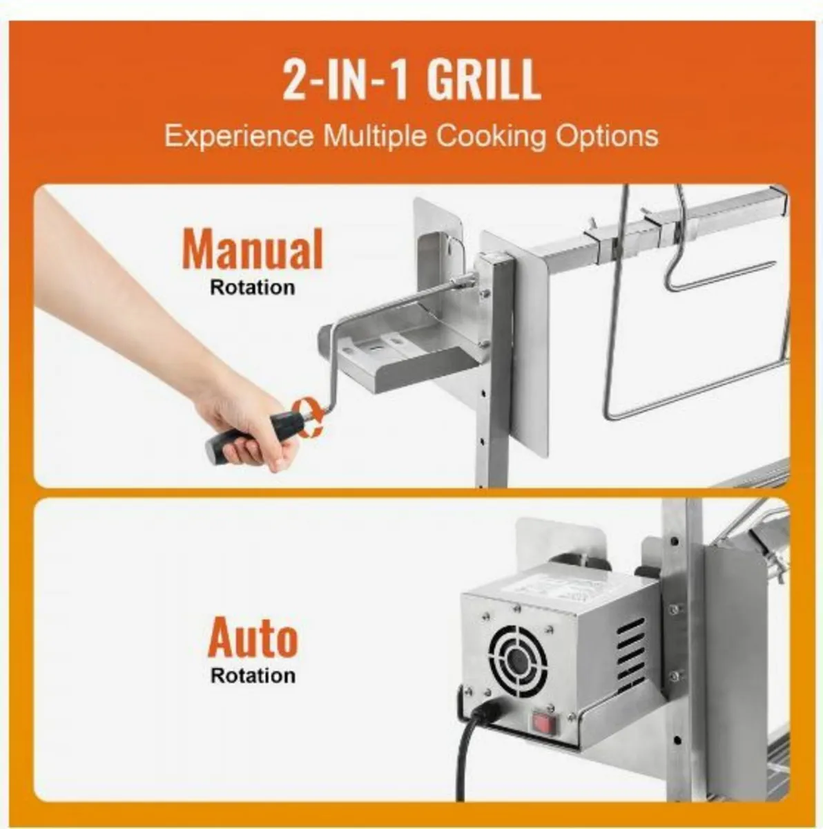 Roaster Spit Rotisserie BBQ Grill Pig - Image 4