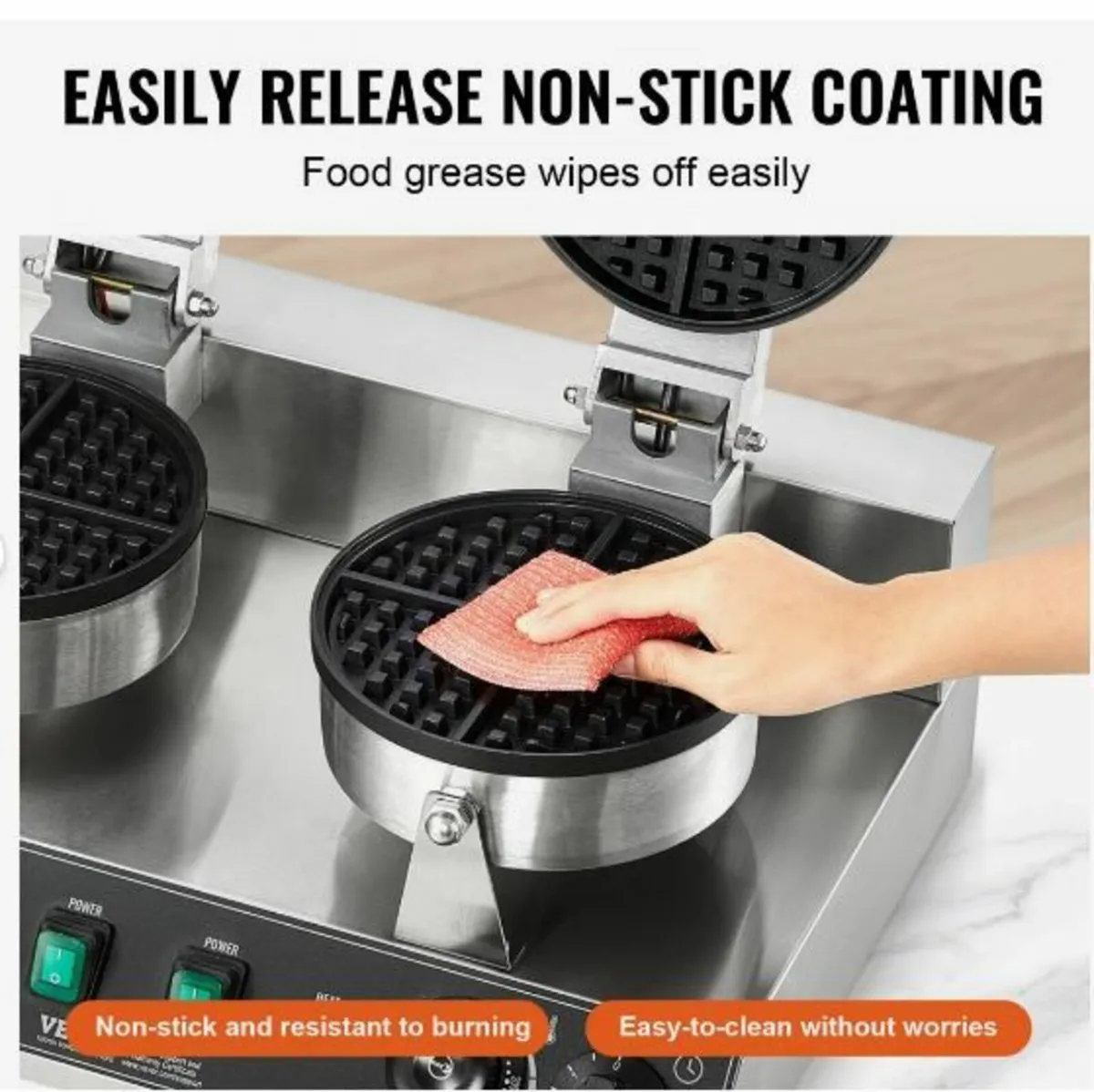 Commercial Waffle Maker Dual-Head - Image 2