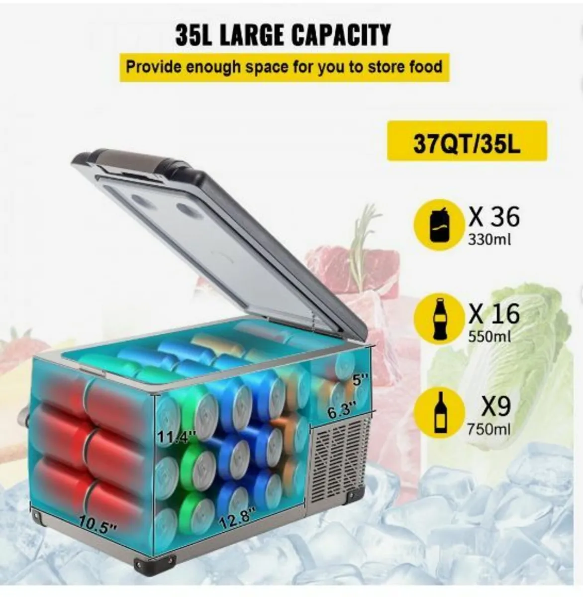 Car Refrigerator 35L Compressor - Image 1