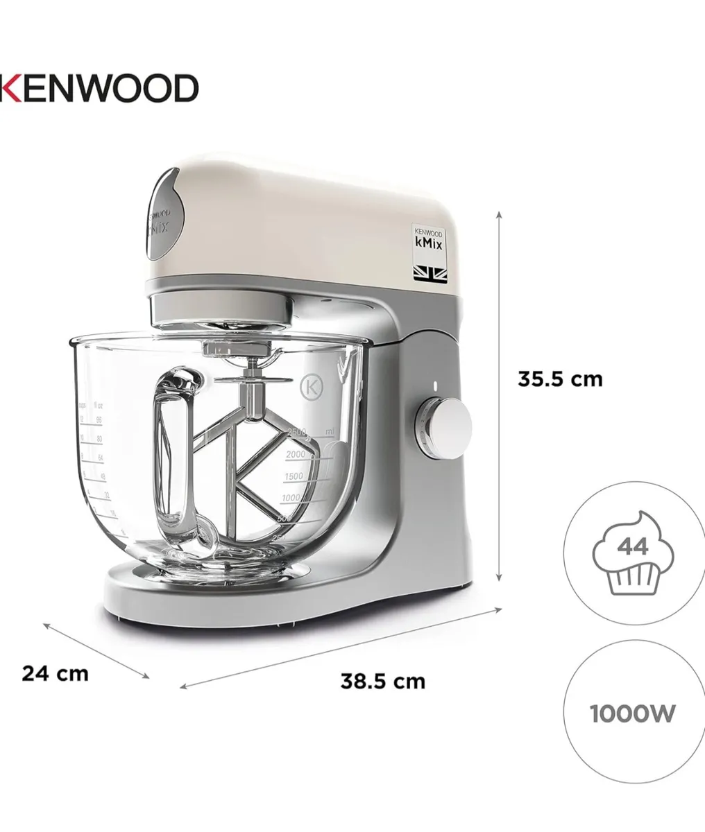Kenwood  KMIX 1000Watts Stand Mixer 6-Speeds Cream - Image 2