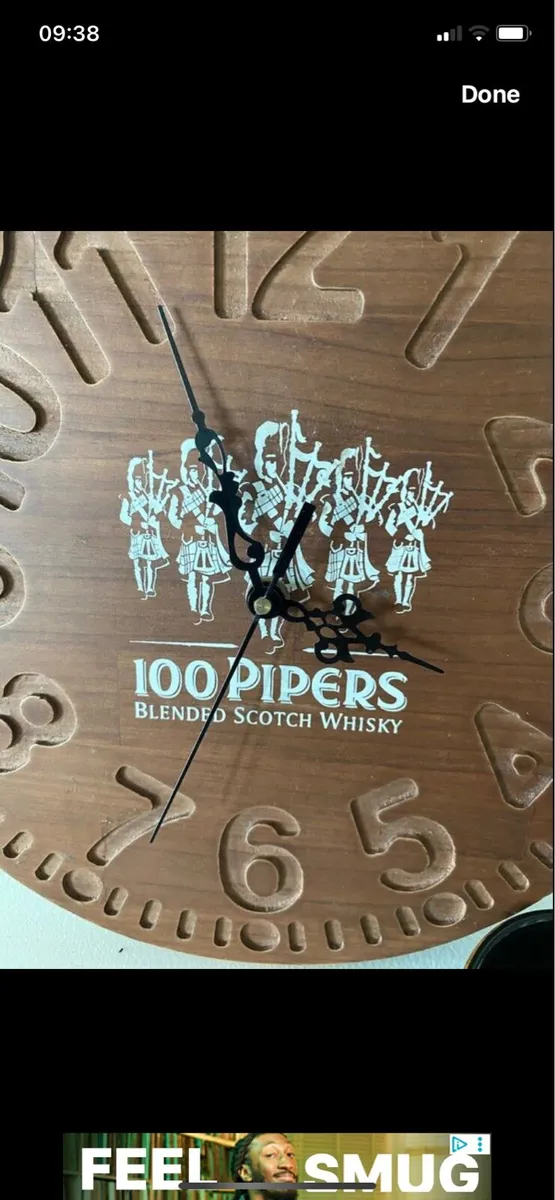 100 Pipers Bar Clock and Dish - Image 1
