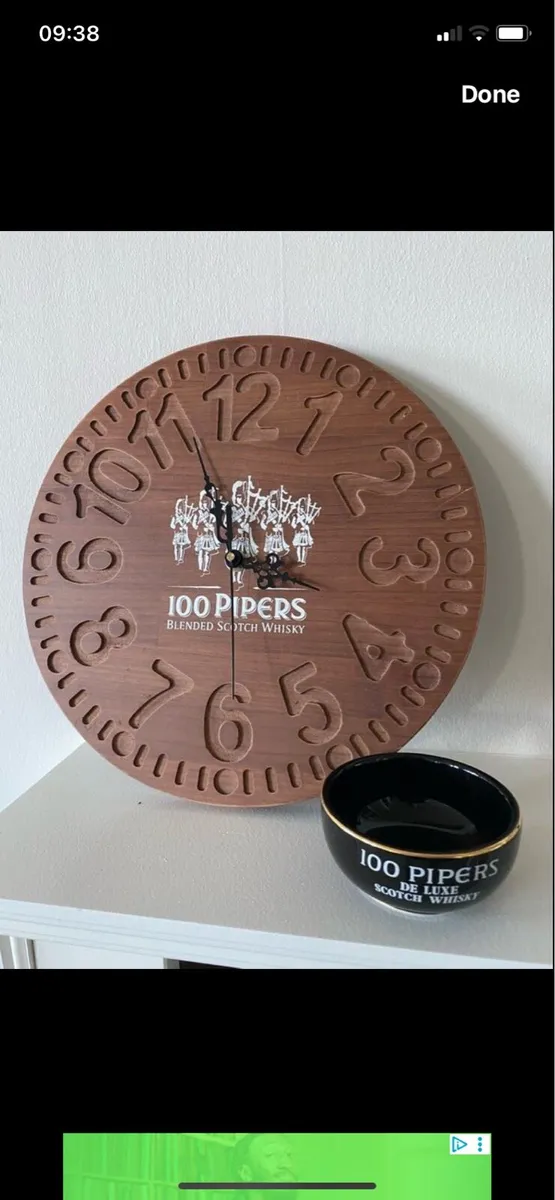 100 Pipers Bar Clock and Dish - Image 2