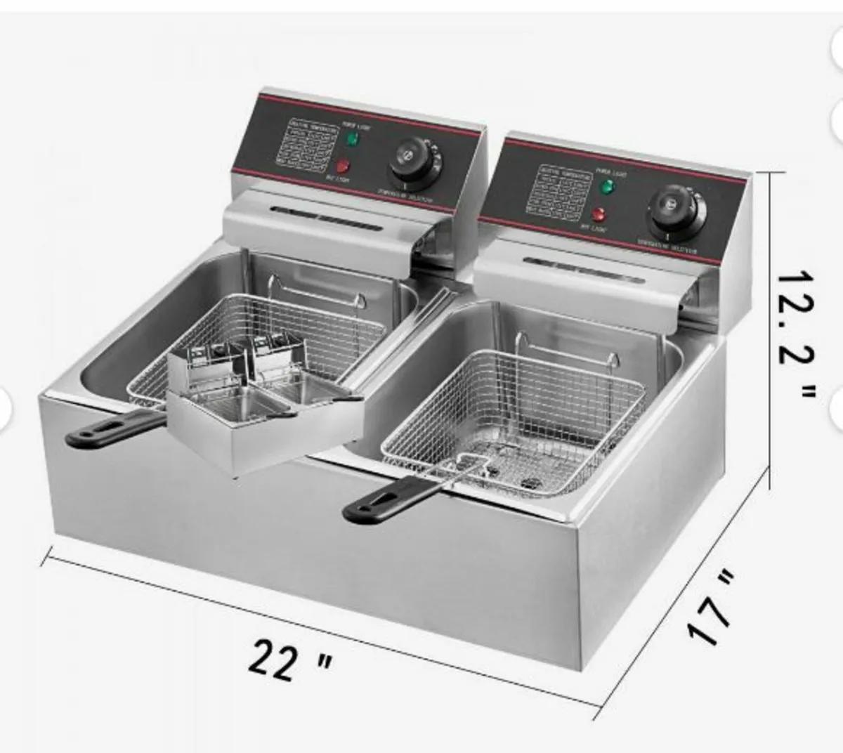 Commercial Deep Fryer 12L Electric Fryer 5000W - Image 3