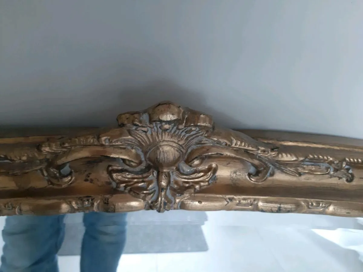 Gilded overmantel mirror - Image 3
